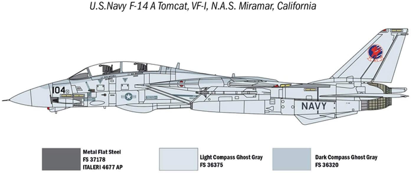 Italeri 1422 - F14 y A4F Top Gun - Escala 1:72