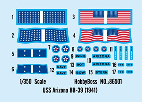 Hobby Boss 86501 - Acorazado USS Arizona BB39 - Escala 1:350
