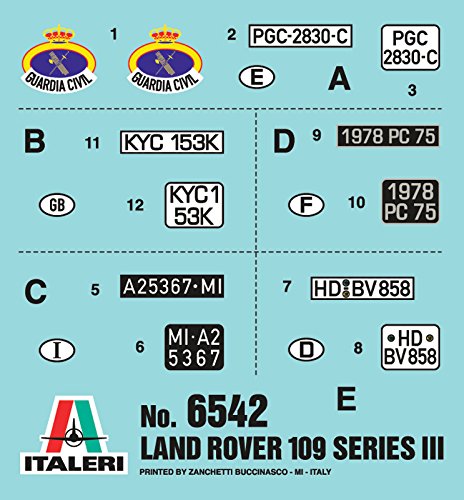 Italeri 510006542 - Land Rover de Guardia Civil - Escala 1:35