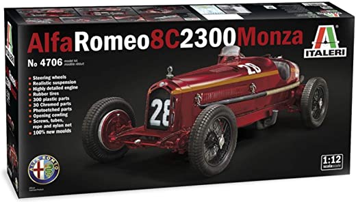 Italeri 510004706 - Alfa Romeo 8C 2300 Monza Nuvolari - Escala 1:12