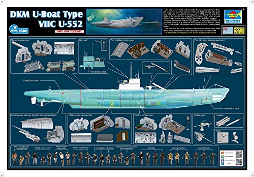 Trumpeter Submarino Type VIIC U552 - Escala 1:48