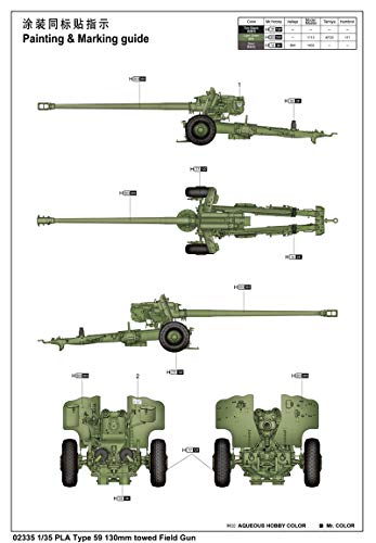 Trumpeter 2335 - PLA Tipo 59 de 130 mm remolcado - Escala 1:35