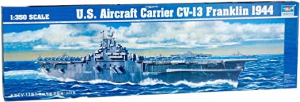 Maquette USS Franklin CV13 Trumpeter 1/350 - 734 Pièces, Porte-avions Classe Essex 1944