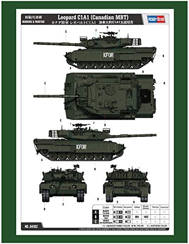 Hobby Boss 84502 - Leopard C1A1 tank - Escala 1:35