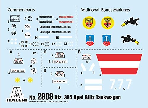 Italeri 2808S - Sd.Kfz 385 Opel BlitzTankwagen - Escala 1:48