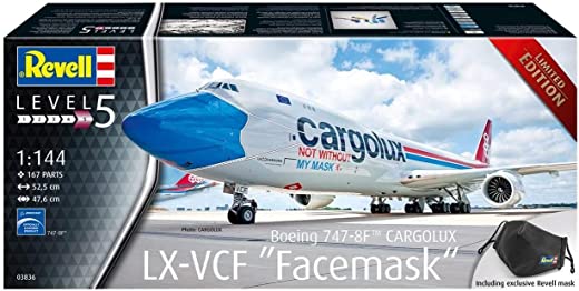 Revell 3836 - Boeing 747 LX-VCF Facemask" - Escala 1:144"